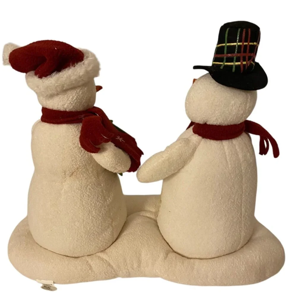 Hallmark Snowman Couple Animated Plush Christmas Decoration With Sound 10